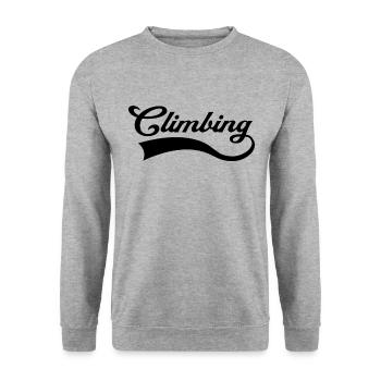 Climbing lettering - Unisex Sweatshirt - salt & pepper - Front - Alina (178cm) & Michal (187cm)