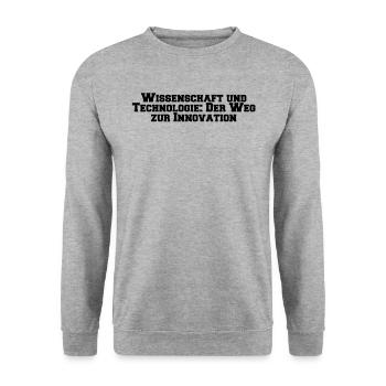 Wissenschaft - Wissenschaft und Technologie: Der - Unisex Pullover - Weißgrau meliert - Vorne - Alina (178cm) & Michal (187cm)