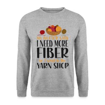 Tricoter Tricoter Mon médecin a dit que je - Sweat-shirt Unisexe - gris chiné - Devant - Alina (178cm) & Michal (187cm)