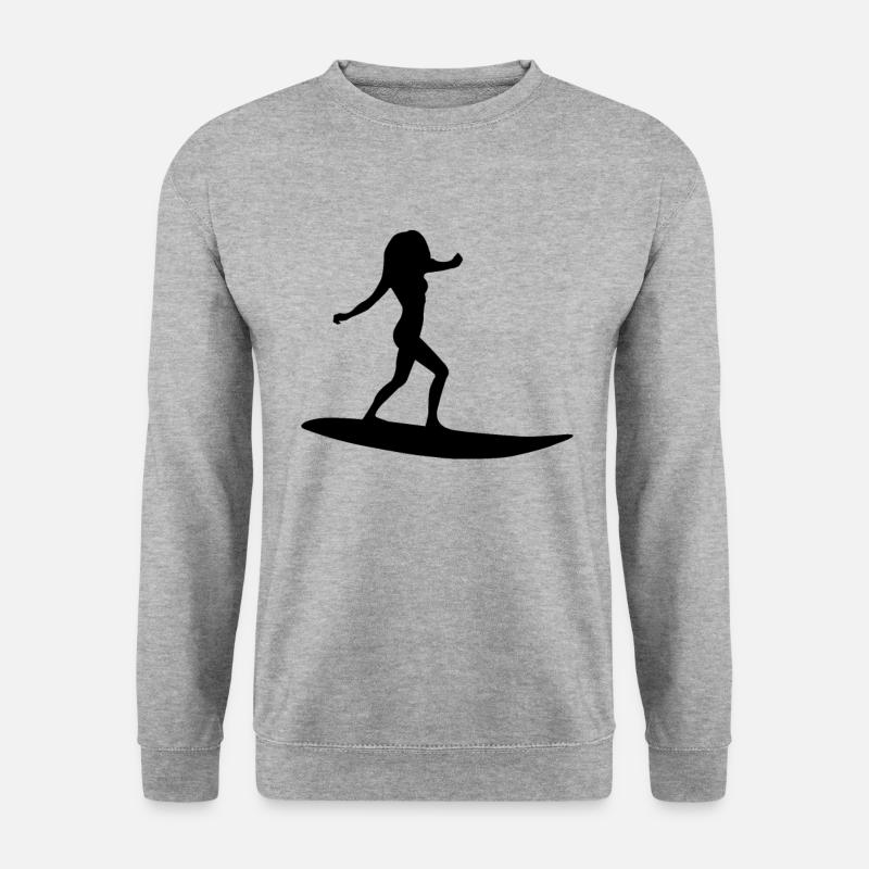 Surfer Silhouette - Unisex Sweatshirt - salt & pepper