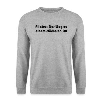 Pilates - Pilates: Der Weg zu einem stärkeren Du - Unisex Pullover - Weißgrau meliert - Vorne - Alina (178cm) & Michal (187cm)