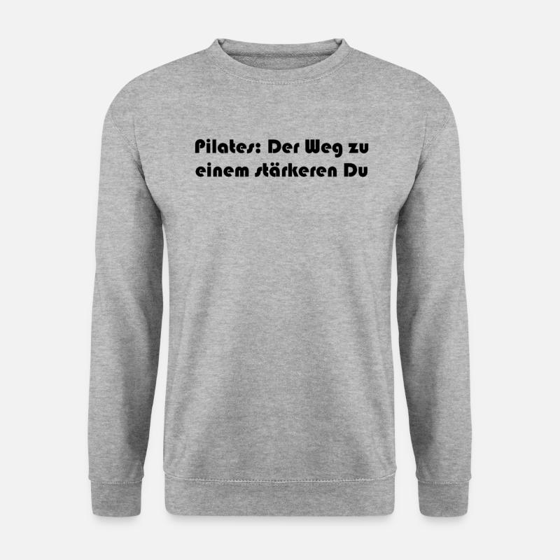 Pilates - Pilates: Der Weg zu einem stärkeren Du - Unisex Pullover - Weißgrau meliert