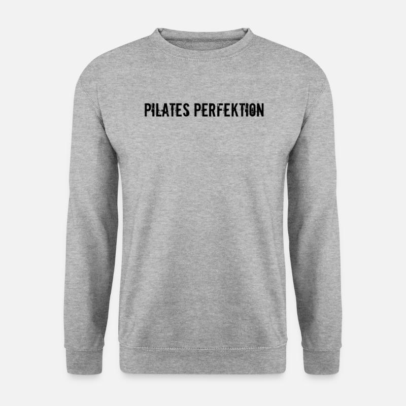 Pilates - Pilates Perfektion - Unisex Pullover - Weißgrau meliert