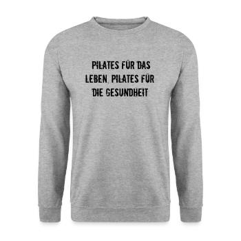 Pilates - Pilates für das Leben, Pilates für die - Unisex Pullover - Weißgrau meliert - Vorne - Alina (178cm) & Michal (187cm)