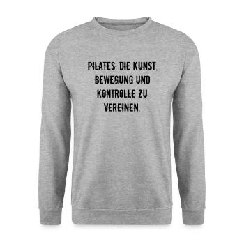 Pilates - Pilates: Die Kunst, Bewegung und - Unisex Pullover - Weißgrau meliert - Vorne - Alina (178cm) & Michal (187cm)