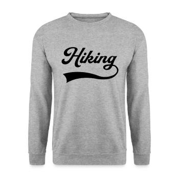 Hiking lettering - Unisex Sweatshirt - salt & pepper - Front - Alina (178cm) & Michal (187cm)