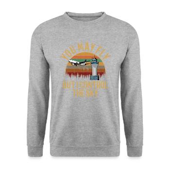 Air traffic controller Air traffic controller - Unisex Sweatshirt - salt & pepper - Front - Alina (178cm) & Michal (187cm)