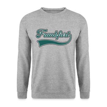 Lettrage de Francfort - Sweat-shirt Unisexe - gris chiné - Devant - Alina (178cm) & Michal (187cm)