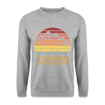 Yosemite National Park - Unisex Sweatshirt - salt & pepper - Front - Alina (178cm) & Michal (187cm)