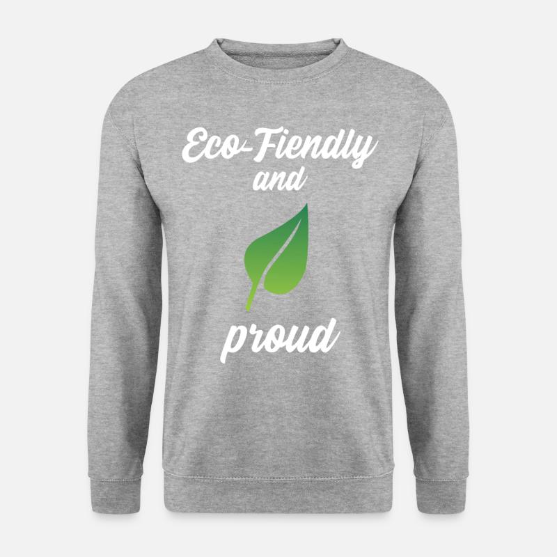 Eco-Friendly and Proud - Unisex Pullover - Weißgrau meliert