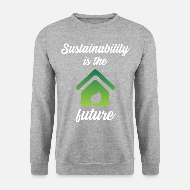Sustainability is the future - Unisex Pullover - Weißgrau meliert