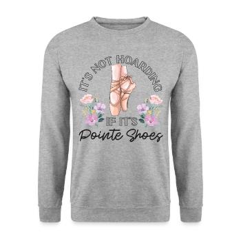 Ballet Dancer Dance Girl Ballerina - Unisex Sweatshirt - salt & pepper - Front - Alina (178cm) & Michal (187cm)