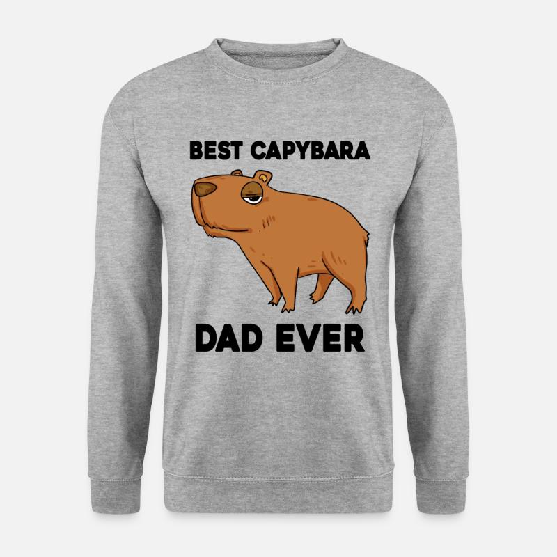Capybara Père Capybara - Sweat-shirt Unisexe - gris chiné