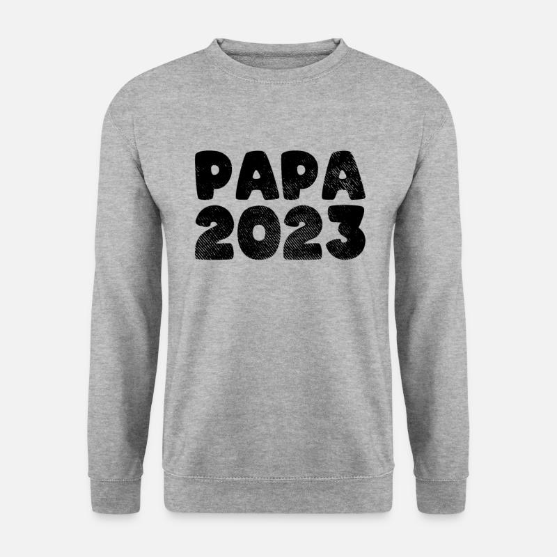 Papa 2023 - Unisex Pullover - Weißgrau meliert