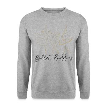 Ballet Danseuse Danse Ballerine - Sweat-shirt Unisexe - gris chiné - Devant - Alina (178cm) & Michal (187cm)