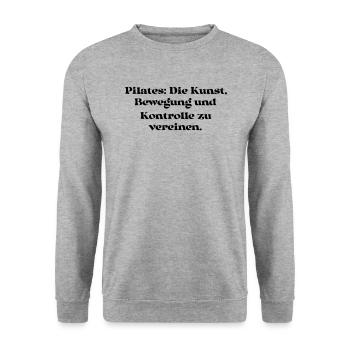 Pilates - Pilates: Die Kunst, Bewegung und - Unisex Pullover - Weißgrau meliert - Vorne - Alina (178cm) & Michal (187cm)