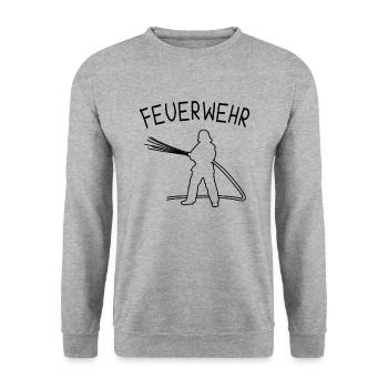 Firefighter Firefighter - Unisex Sweatshirt - salt & pepper - Front - Alina (178cm) & Michal (187cm)