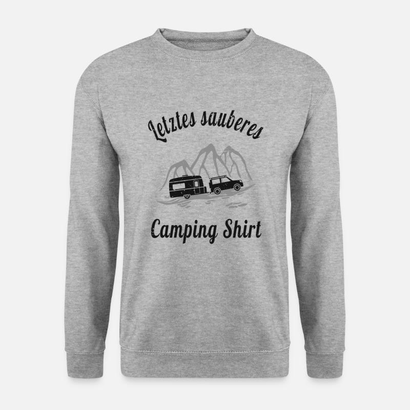 Wohnwagen Camper Camping - Unisex Pullover - Weißgrau meliert