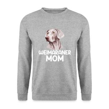 Weimaraner Mom, Weimaraner Dog - Unisex Sweatshirt - salt & pepper - Front - Alina (178cm) & Michal (187cm)