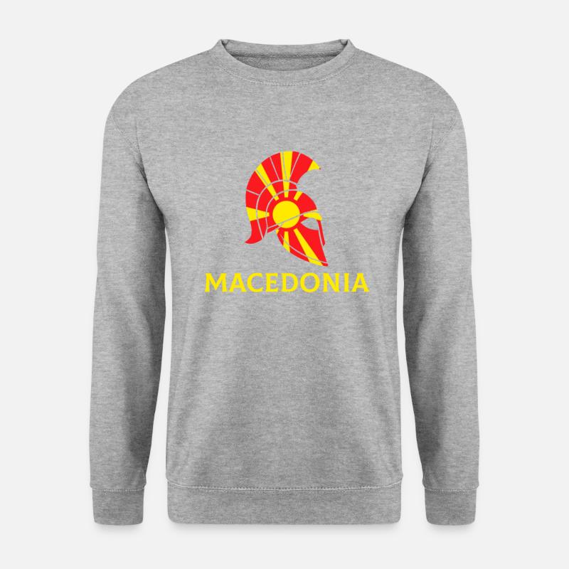 Drapeau de la Macédoine, Macédoine - Sweat-shirt Unisexe - gris chiné