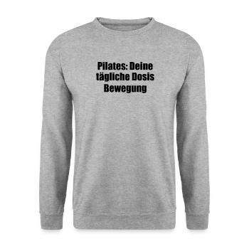 Pilates - Pilates: Deine tägliche Dosis Bewegung - Unisex Pullover - Weißgrau meliert - Vorne - Alina (178cm) & Michal (187cm)