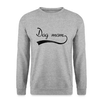 Hunde mama dog mom - Unisex Pullover - Weißgrau meliert - Vorne - Alina (178cm) & Michal (187cm)