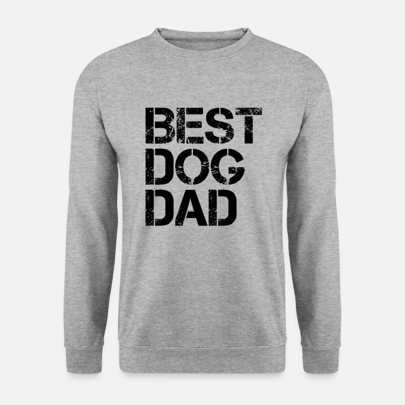 best dog dad - Unisex Pullover - Weißgrau meliert