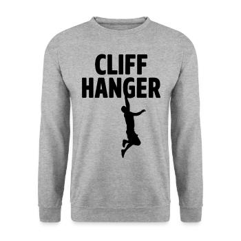 Cliff Hanger Cliff Diver Cliff Diving Tombstoning - Unisex Sweatshirt - salt & pepper - Front - Alina (178cm) & Michal (187cm)