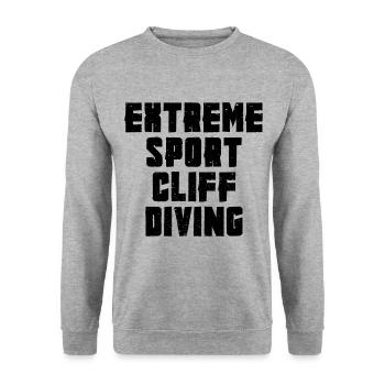 Extreme Sports Cliff Diving Cliff Jumper Cliff Jum - Unisex Sweatshirt - salt & pepper - Front - Alina (178cm) & Michal (187cm)