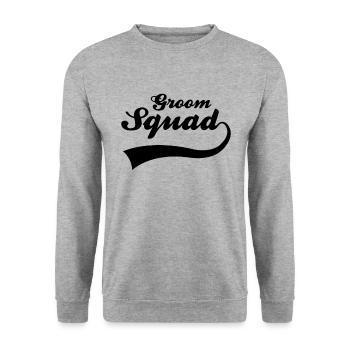 Bräutigam groom JGA - Unisex Sweatshirt - salt & pepper - Front - Alina (178cm) & Michal (187cm)