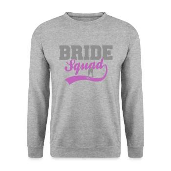 Bride Squad - Unisex Sweatshirt - salt & pepper - Front - Alina (178cm) & Michal (187cm)
