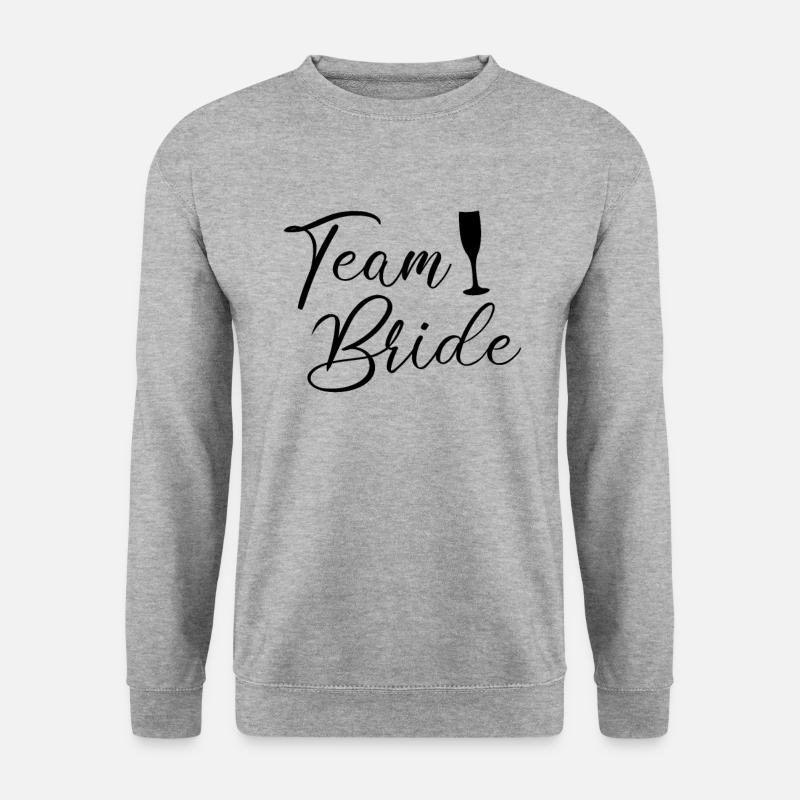 team bride Team Braut - Unisex Pullover - Weißgrau meliert