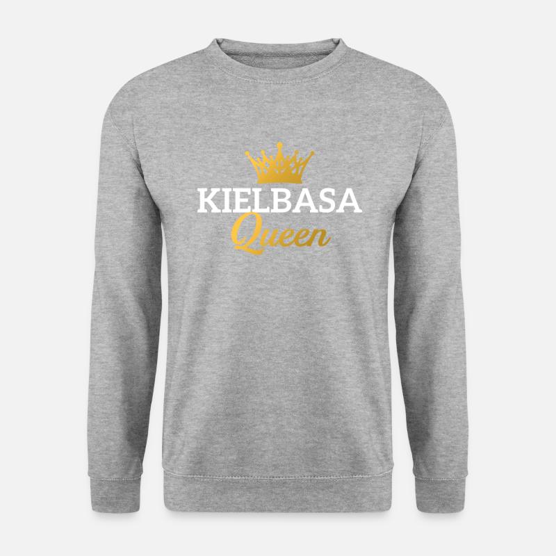 kielbasa queen, kielbasa - Unisex Pullover - Weißgrau meliert