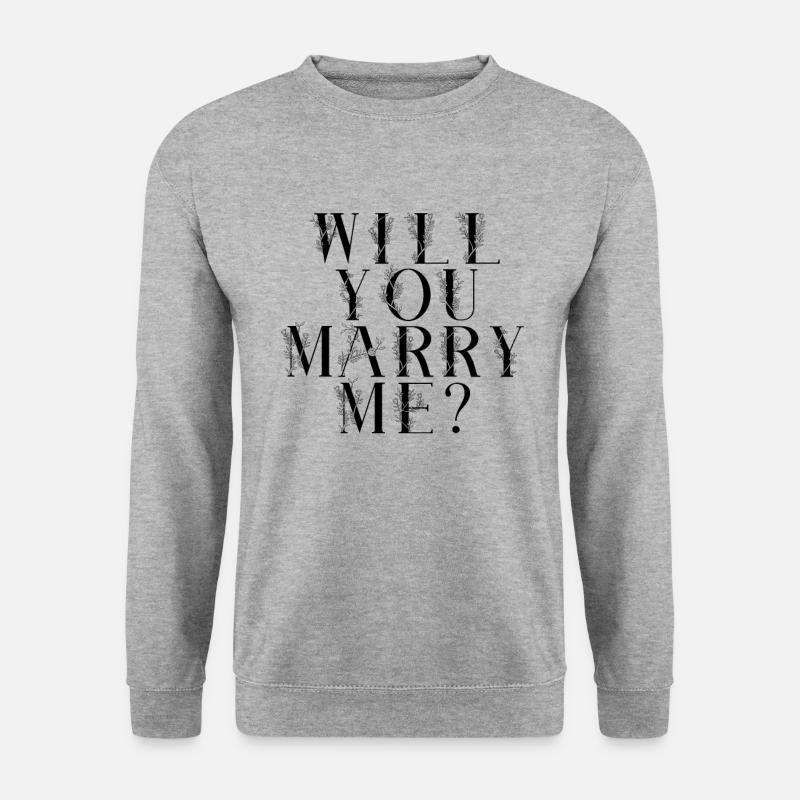 Heiraten Hochzeit Spruch - Unisex Pullover - Weißgrau meliert