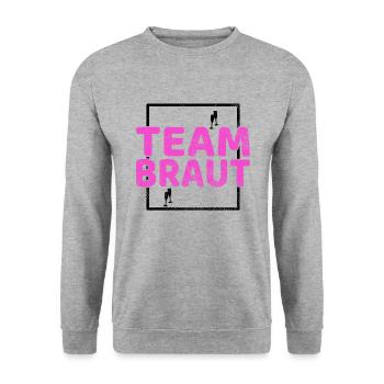 Épouse de l’équipe - Sweat-shirt Unisexe - gris chiné - Devant - Alina (178cm) & Michal (187cm)