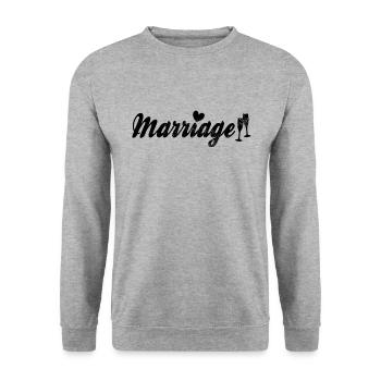 Marriage wedding lettering - Unisex Sweatshirt - salt & pepper - Front - Alina (178cm) & Michal (187cm)