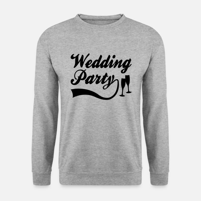 Hochzeitsfeier - Unisex Pullover - Weißgrau meliert