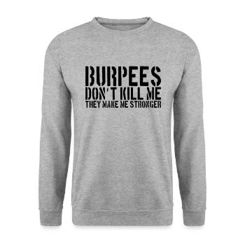 Burpee dicton - Sweat-shirt Unisexe - gris chiné - Devant - Alina (178cm) & Michal (187cm)