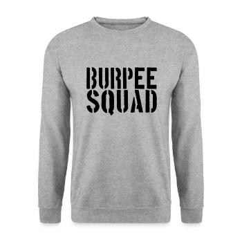 Escouade Burpee - Sweat-shirt Unisexe - gris chiné - Devant - Alina (178cm) & Michal (187cm)