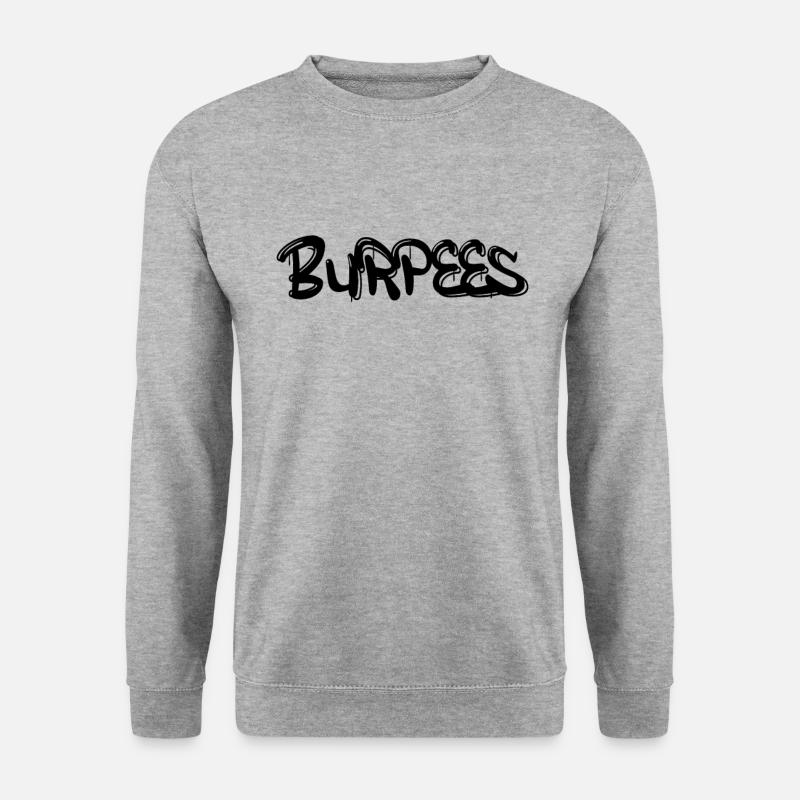 Burpee graffiti - Unisex Pullover - Weißgrau meliert