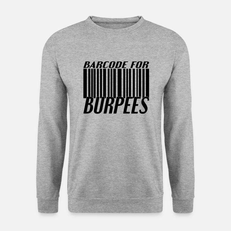 Code à barres Burpee - Sweat-shirt Unisexe - gris chiné
