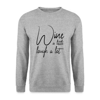 funny wine saying - Unisex Sweatshirt - salt & pepper - Front - Alina (178cm) & Michal (187cm)