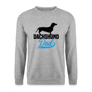 Dachshund Dad - Unisex Sweatshirt - salt & pepper - Front - Alina (178cm) & Michal (187cm)