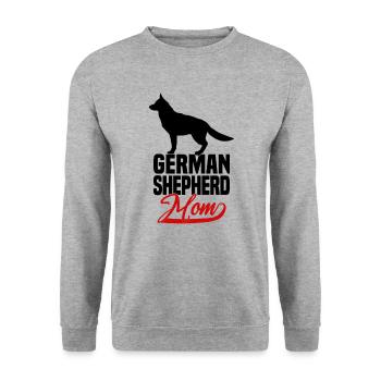 German Shepherd Mom - Unisex Sweatshirt - salt & pepper - Front - Alina (178cm) & Michal (187cm)
