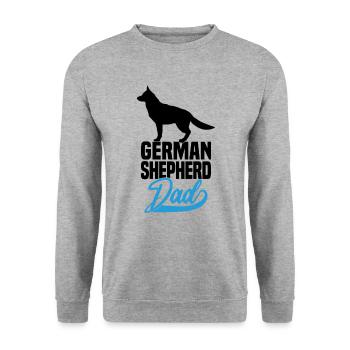 German Shepherd Dad - Unisex Sweatshirt - salt & pepper - Front - Alina (178cm) & Michal (187cm)