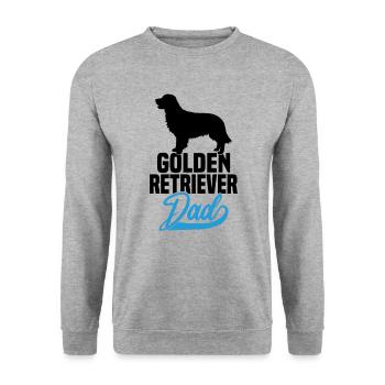 Papa Golden Retriever - Sweat-shirt Unisexe - gris chiné - Devant - Alina (178cm) & Michal (187cm)