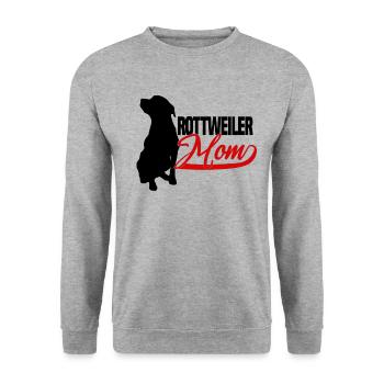 Rottweiler maman noire - Sweat-shirt Unisexe - gris chiné - Devant - Alina (178cm) & Michal (187cm)