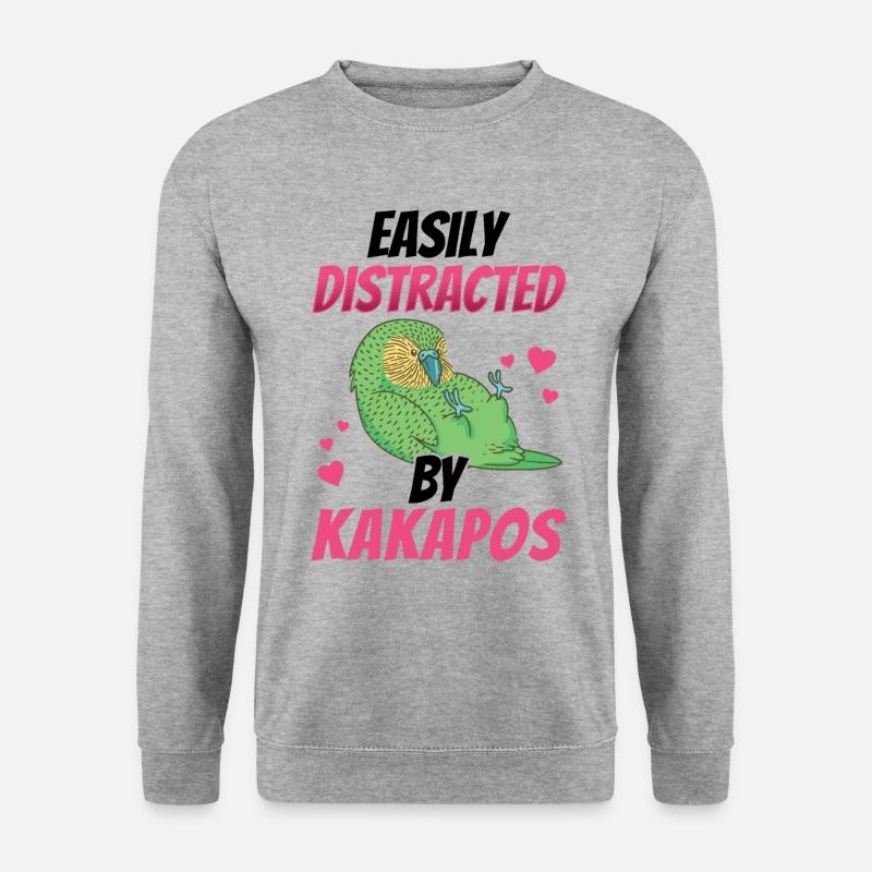Kakapo distracts flightless parrot Kakapo - Unisex Sweatshirt - salt & pepper