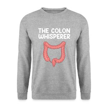 Colon Whisperer, Endoscopie Gastroentérologie - Sweat-shirt Unisexe - gris chiné - Devant - Alina (178cm) & Michal (187cm)