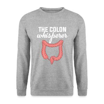 Colon Whisperer, Endoscopie Gastroentérologie - Sweat-shirt Unisexe - gris chiné - Devant - Alina (178cm) & Michal (187cm)